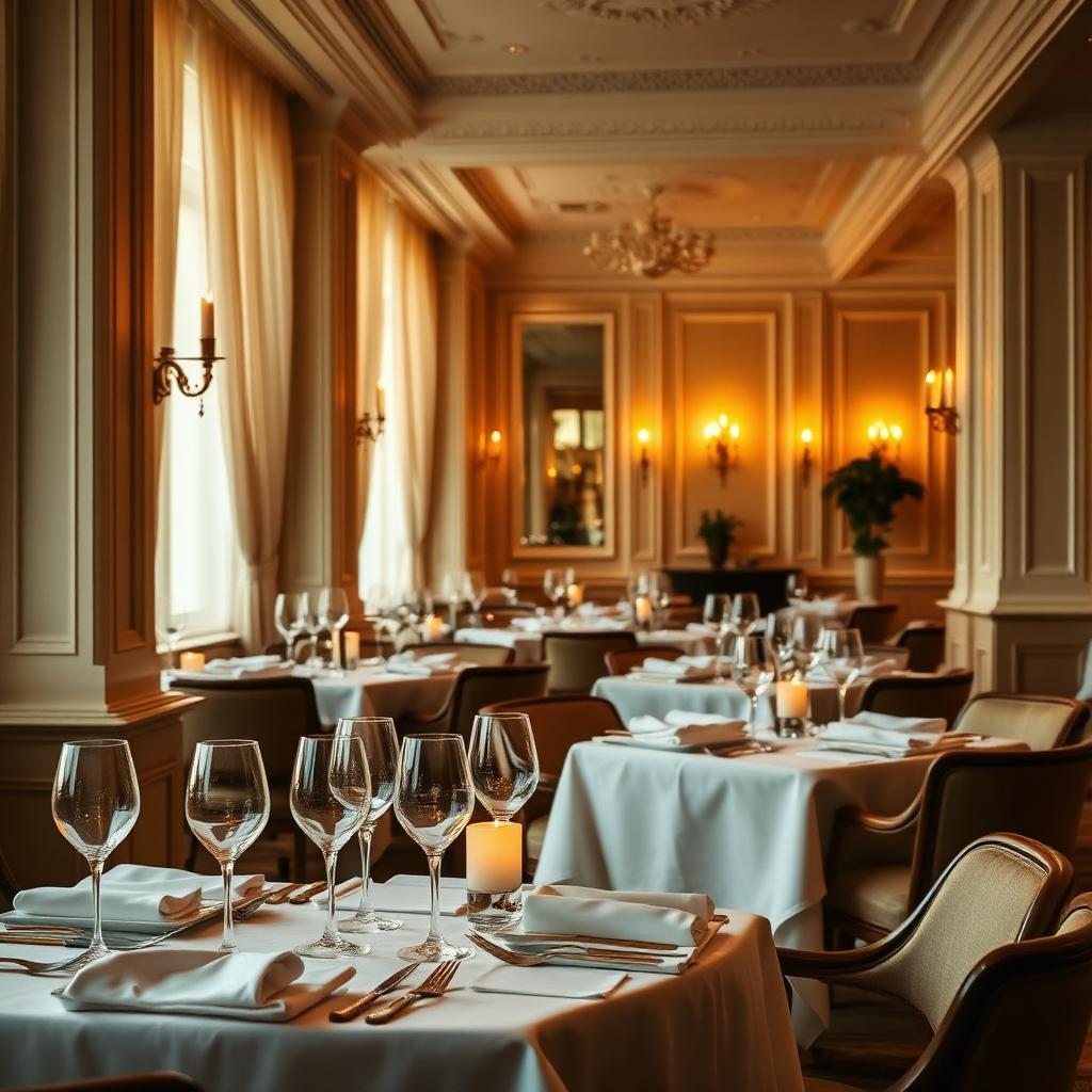 Elegant eingedeckte Tische in einem Schweizer Restaurant
